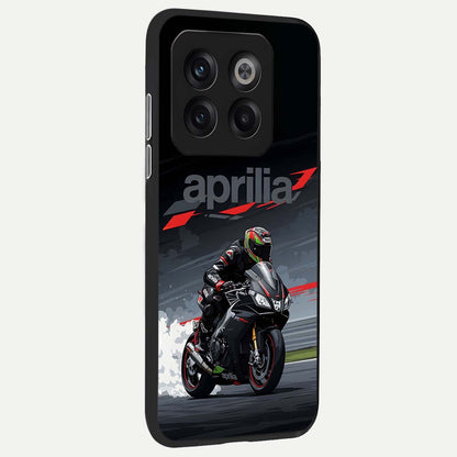  Dark Aprilla back cover For OnePlus 10T slim fit glass case with vibrant aesthetic design