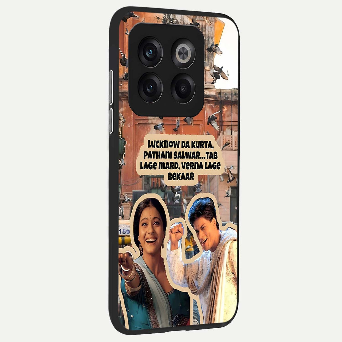  Desi Retro Vibes back cover For OnePlus 10T slim fit glass case with vibrant aesthetic design