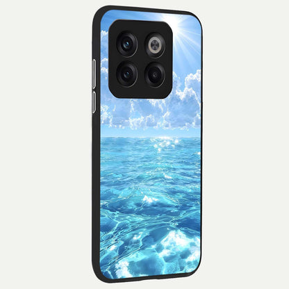  Endless Ocean Horizon back cover For OnePlus 10T slim fit glass case with vibrant aesthetic design