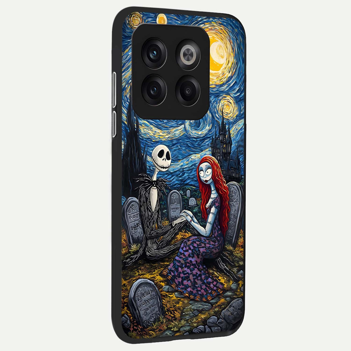  Eternal Night Love back cover For OnePlus 10T slim fit glass case with vibrant aesthetic design