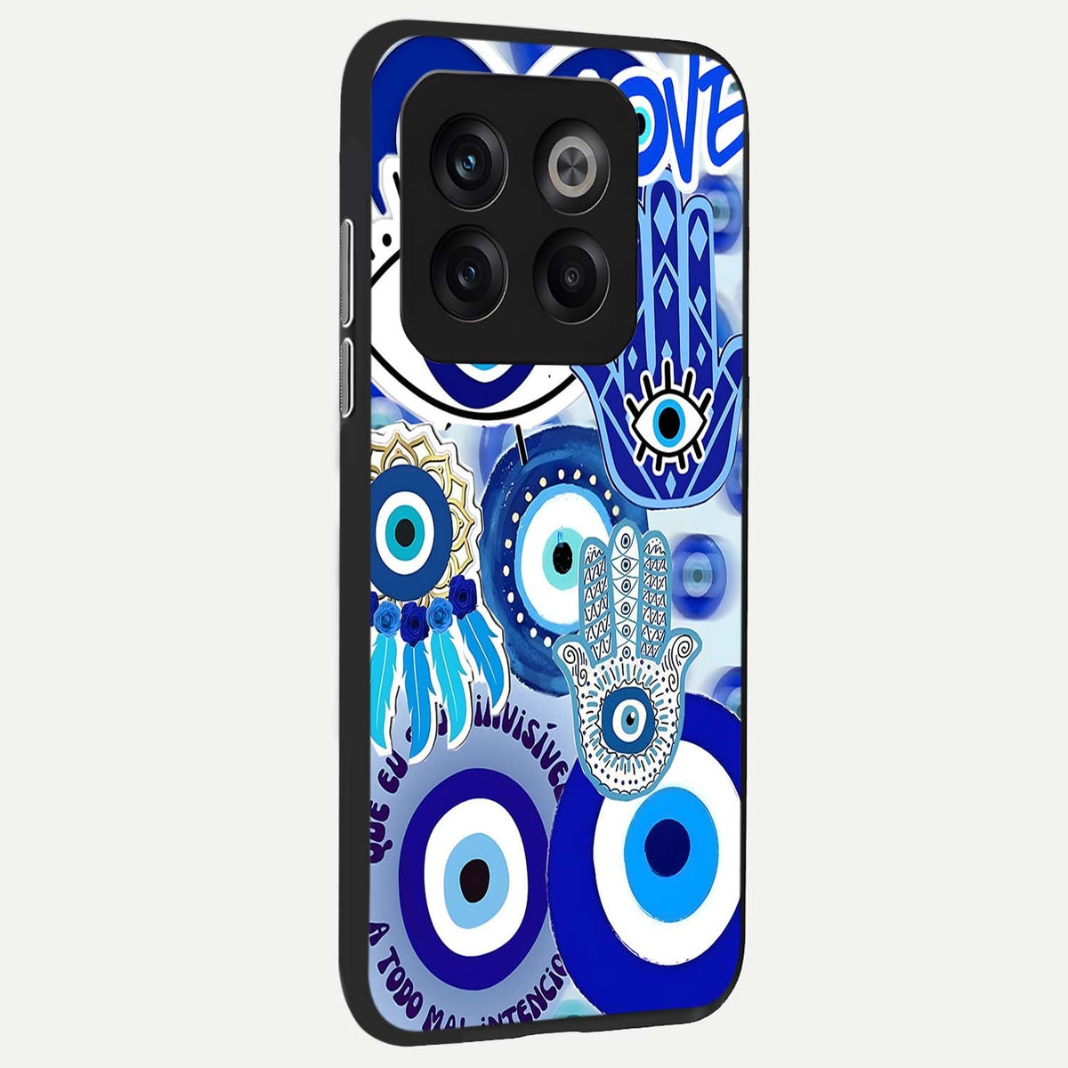  Evil Eyes Dream back cover For OnePlus 10T slim fit glass case with vibrant aesthetic design