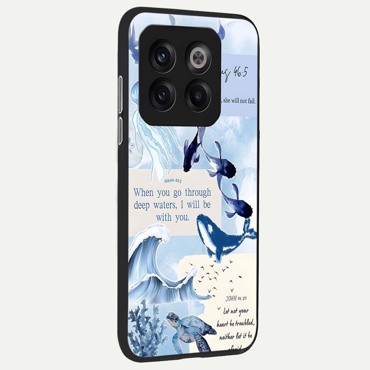  Faithful Ocean Promise back cover For OnePlus 10T slim fit glass case with vibrant aesthetic design