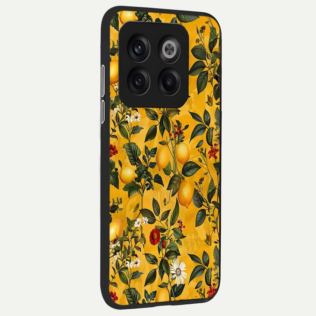  Golden Lemon Field back cover For OnePlus 10T slim fit glass case with vibrant aesthetic design