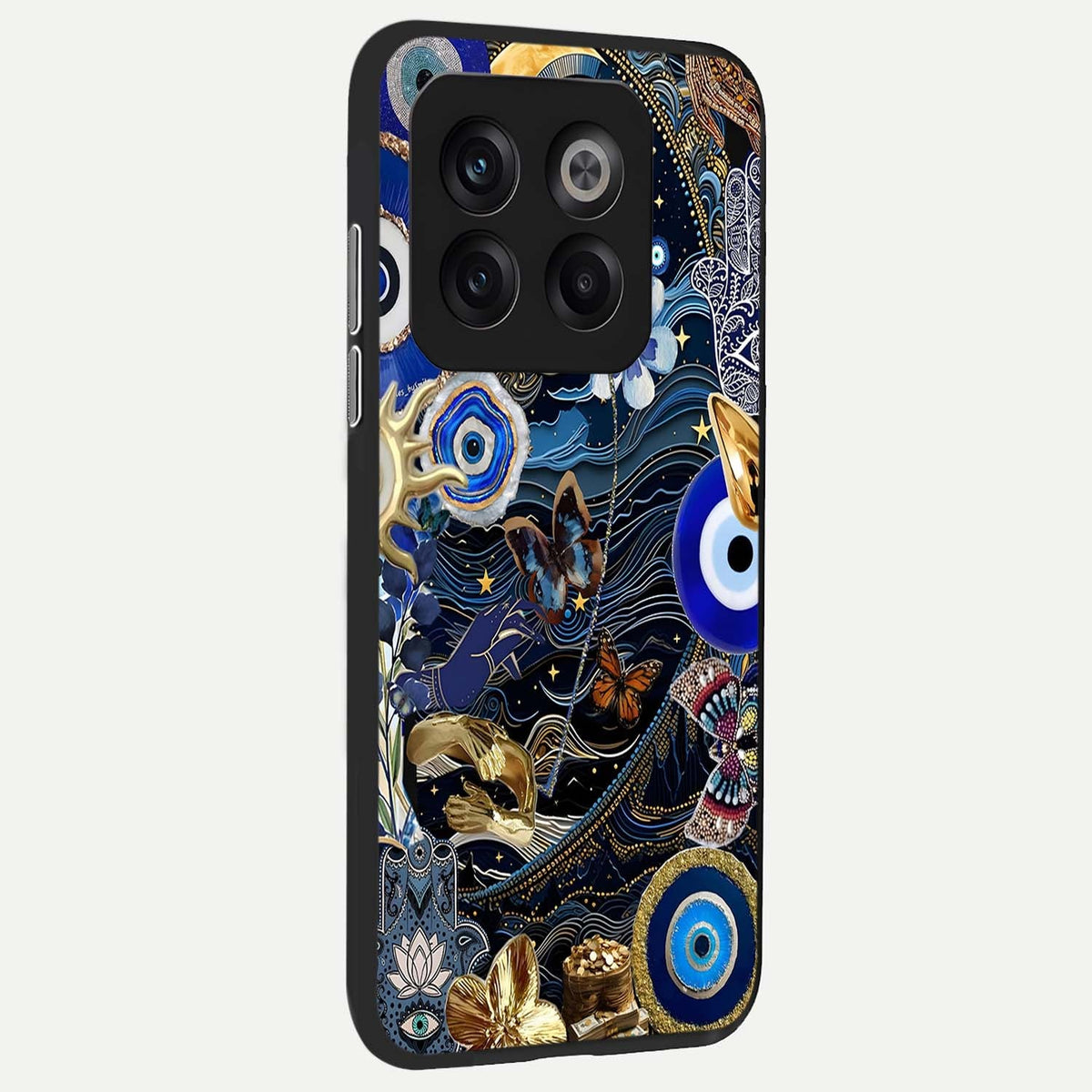  Golden Moon Magic back cover For OnePlus 10T slim fit glass case with vibrant aesthetic design