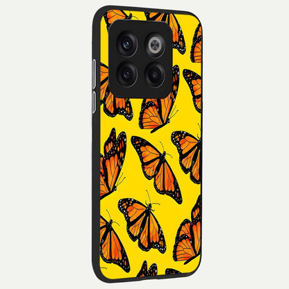  Golden Wing Flight back cover For OnePlus 10T slim fit glass case with vibrant aesthetic design