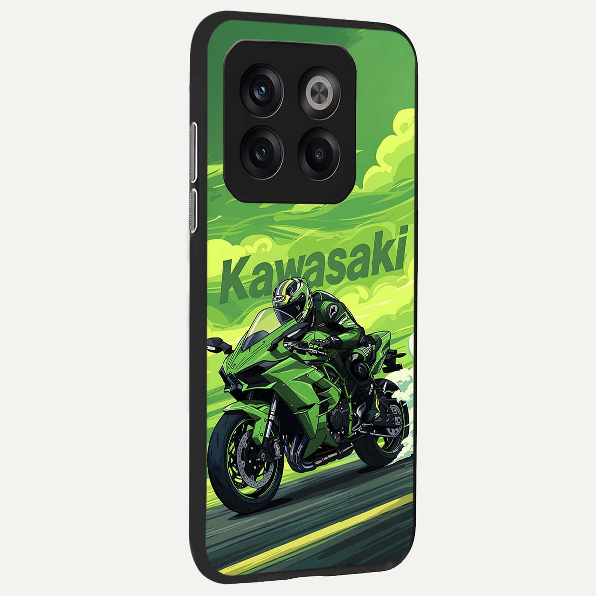  Greenery Sky back cover For OnePlus 10T slim fit glass case with vibrant aesthetic design