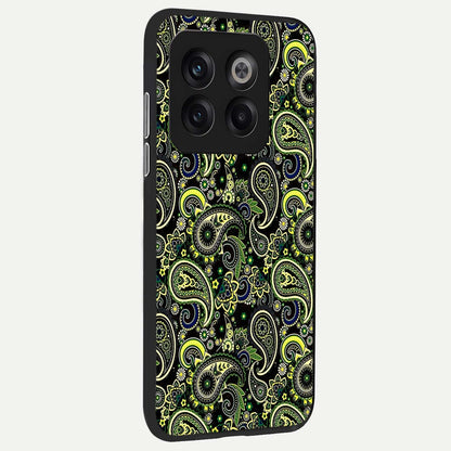  Green Lemon back cover For OnePlus 10T slim fit glass case with vibrant aesthetic design