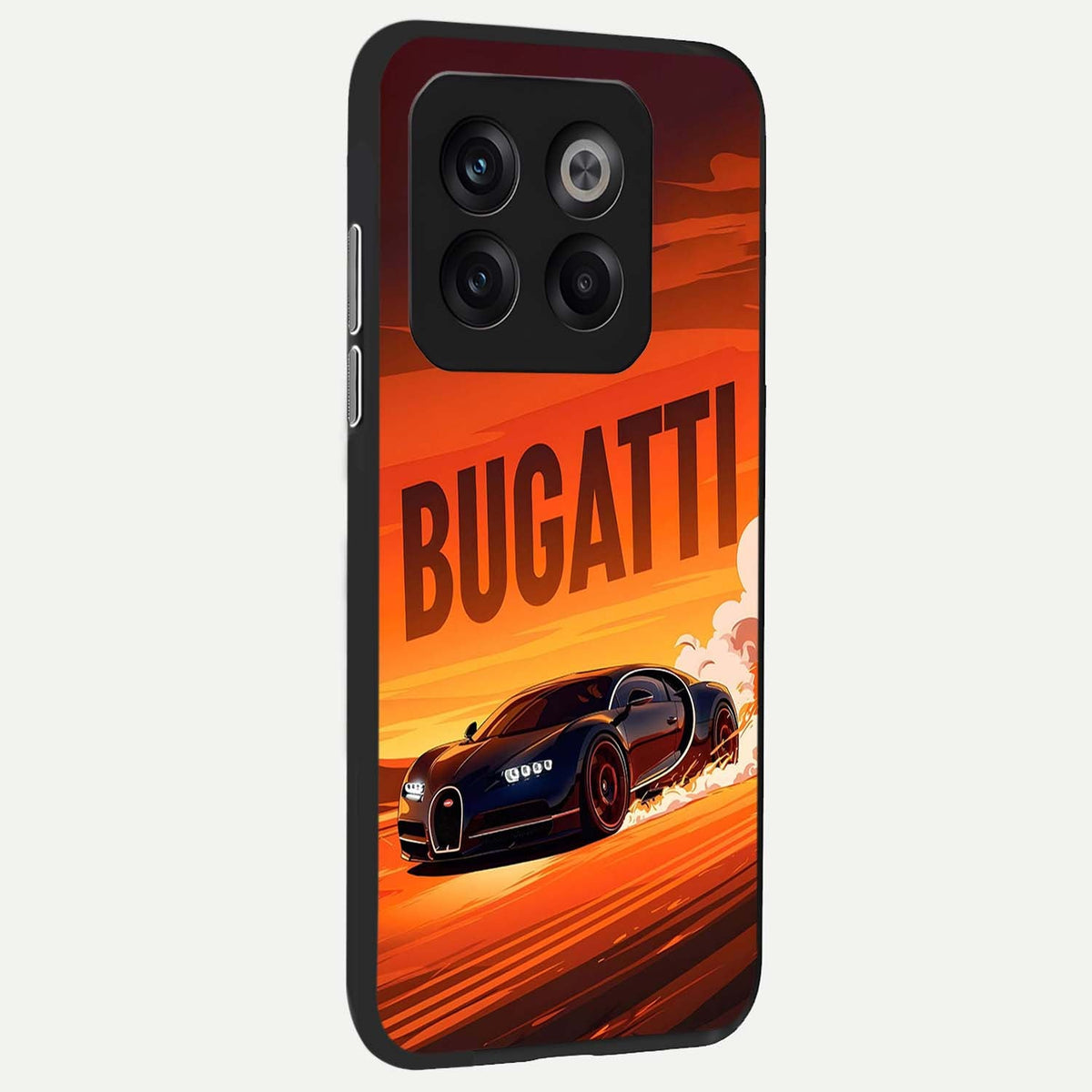  Inferno Bugatti Storm back cover For OnePlus 10T slim fit glass case with vibrant aesthetic design
