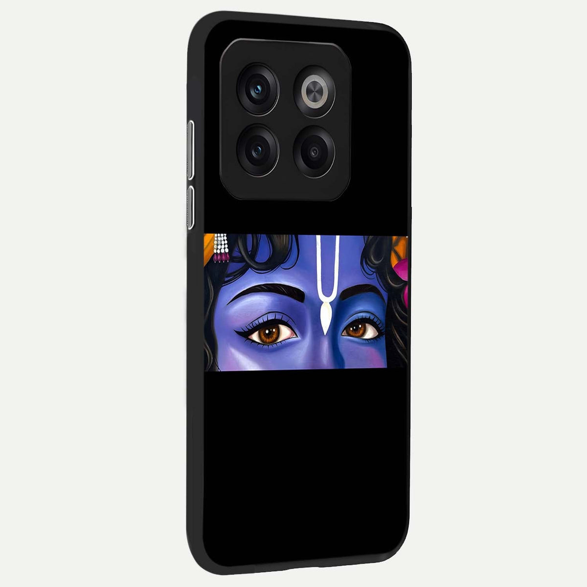  Krishna Eye back cover For OnePlus 10T slim fit glass case with vibrant aesthetic design