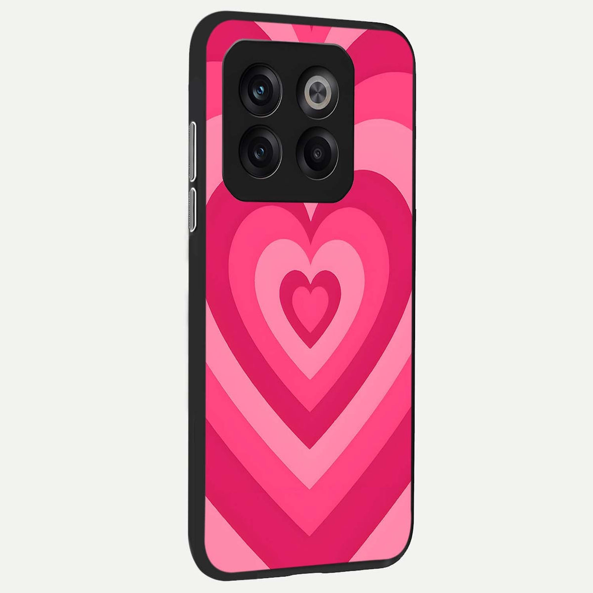  Layered Love Hearts back cover For OnePlus 10T slim fit glass case with vibrant aesthetic design