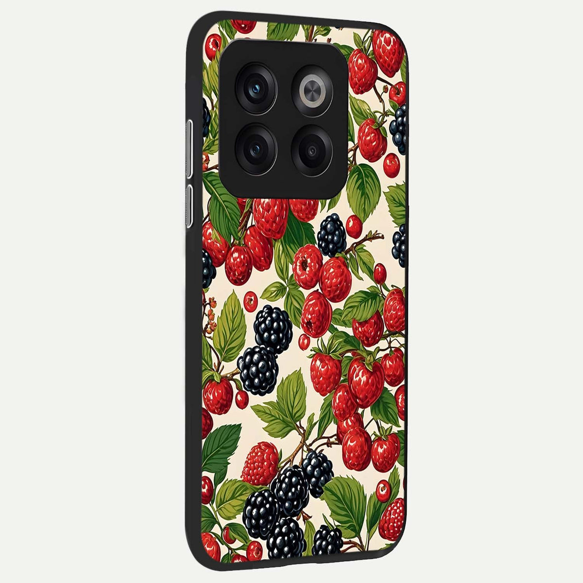  Mixed Berry Collage back cover For OnePlus 10T slim fit glass case with vibrant aesthetic design