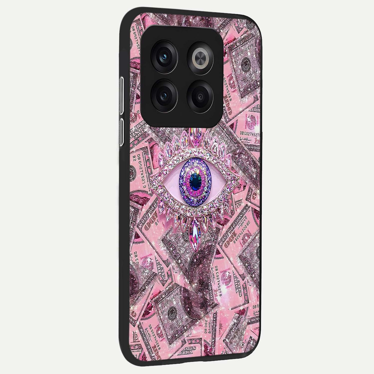  Money Eye Luxe back cover For OnePlus 10T slim fit glass case with vibrant aesthetic design