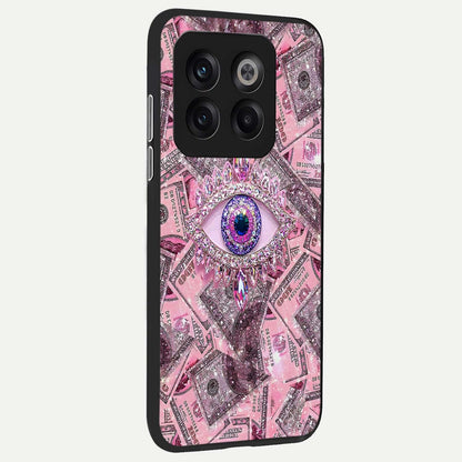  Money Eye Luxe back cover For OnePlus 10T slim fit glass case with vibrant aesthetic design