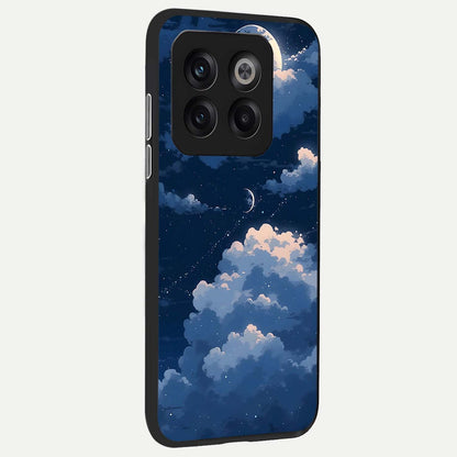  Moon Dream Haze back cover For OnePlus 10T slim fit glass case with vibrant aesthetic design