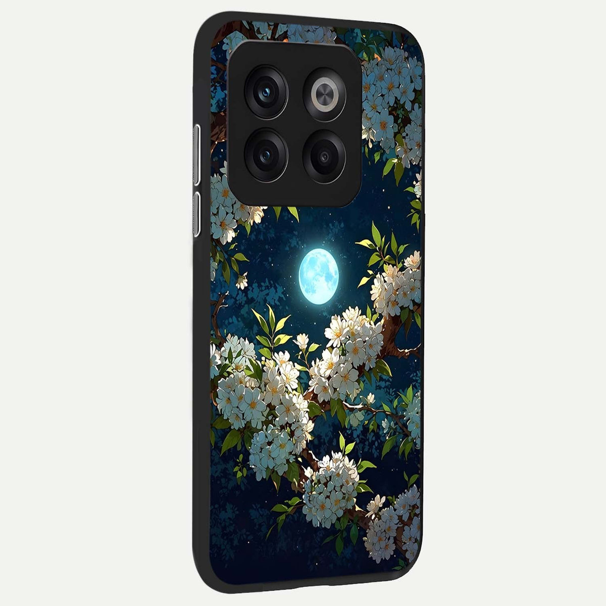  Moonlit Blossom Dream back cover For OnePlus 10T slim fit glass case with vibrant aesthetic design