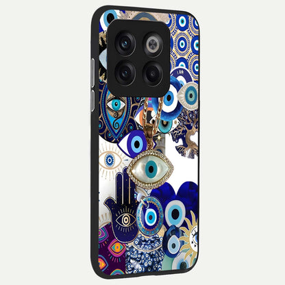  Mystic Charm Eye back cover For OnePlus 10T slim fit glass case with vibrant aesthetic design