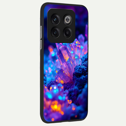  Neon Aura Shards back cover For OnePlus 10T slim fit glass case with vibrant aesthetic design