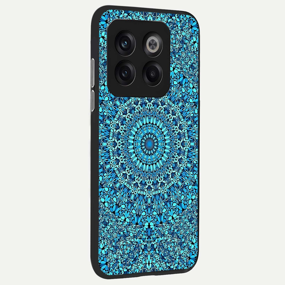  Ocean Bloom Mandala back cover For OnePlus 10T slim fit glass case with vibrant aesthetic design