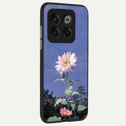  Pink Shells Outline back cover For OnePlus 10T slim fit glass case with vibrant aesthetic design