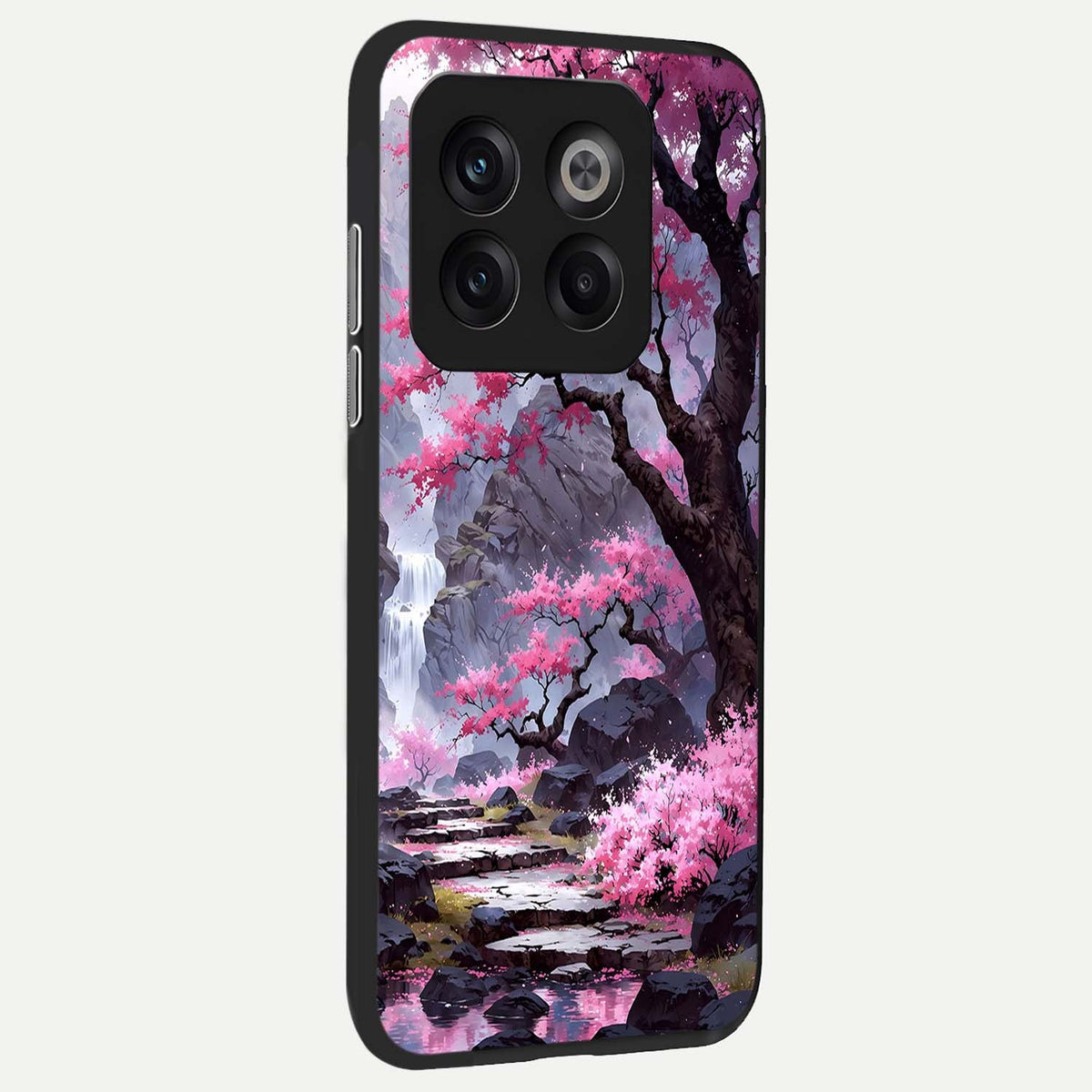  Pink Sunflower Glow back cover For OnePlus 10T slim fit glass case with vibrant aesthetic design
