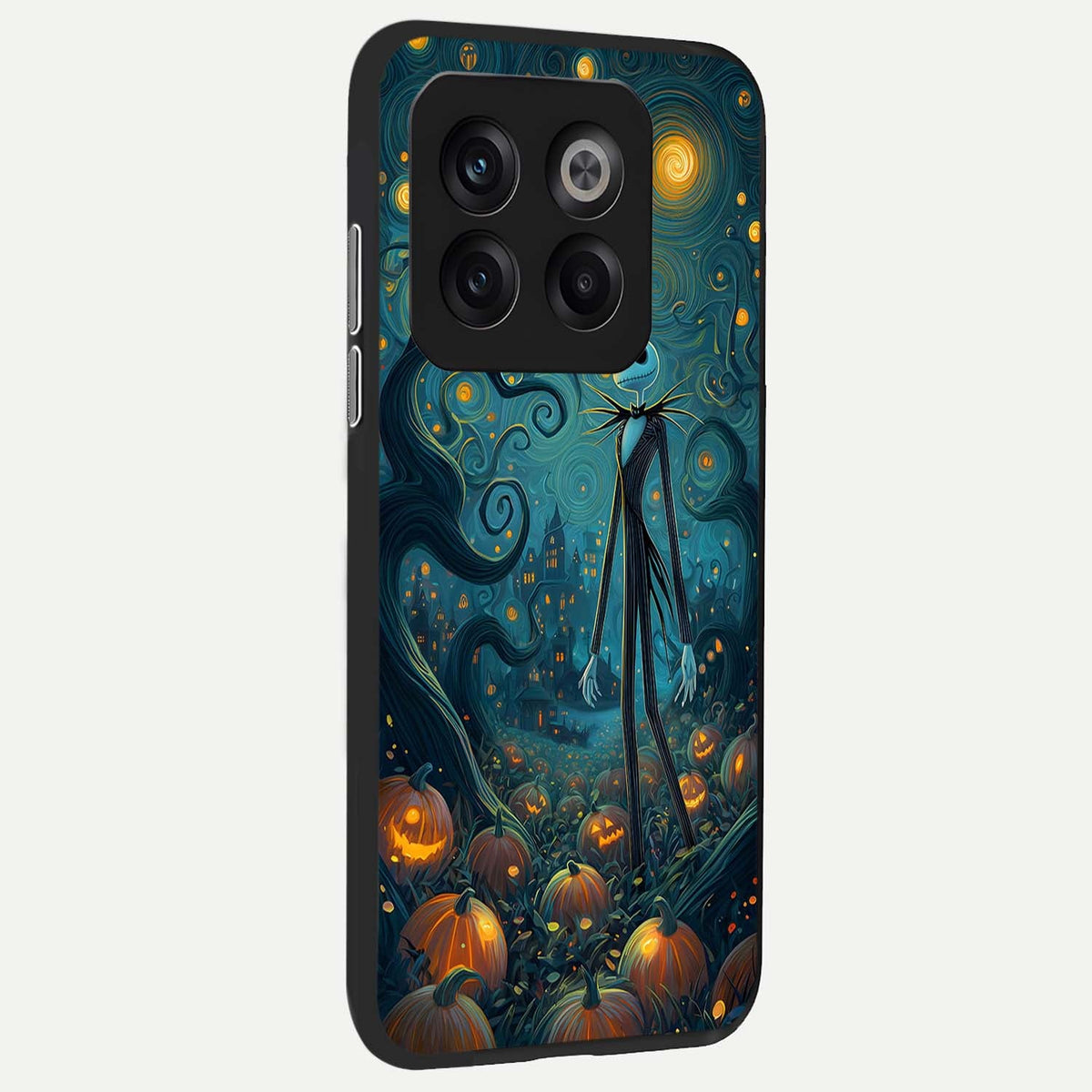  Pumpkin Moonlight Tale back cover For OnePlus 10T slim fit glass case with vibrant aesthetic design