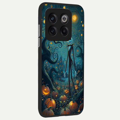  Pumpkin Moonlight Tale back cover For OnePlus 10T slim fit glass case with vibrant aesthetic design