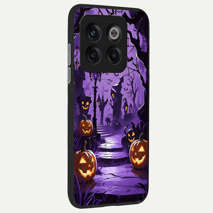  Pumpkin Patch Halloween back cover For OnePlus 10T slim fit glass case with vibrant aesthetic design