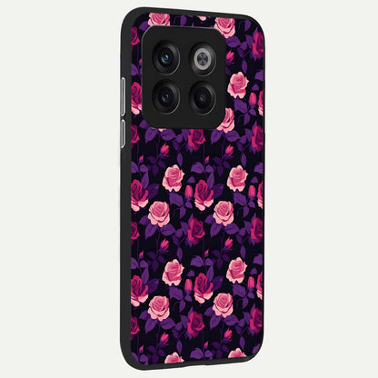  Rose Garden Twilight back cover For OnePlus 10T slim fit glass case with vibrant aesthetic design