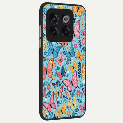  Spring Wing Garden back cover For OnePlus 10T slim fit glass case with vibrant aesthetic design