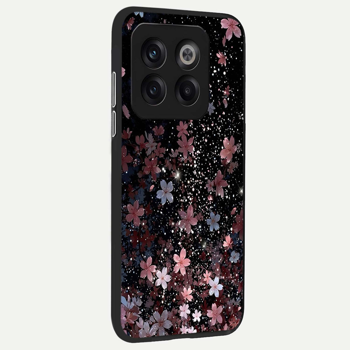  Starlit Flower Dreams back cover For OnePlus 10T slim fit glass case with vibrant aesthetic design