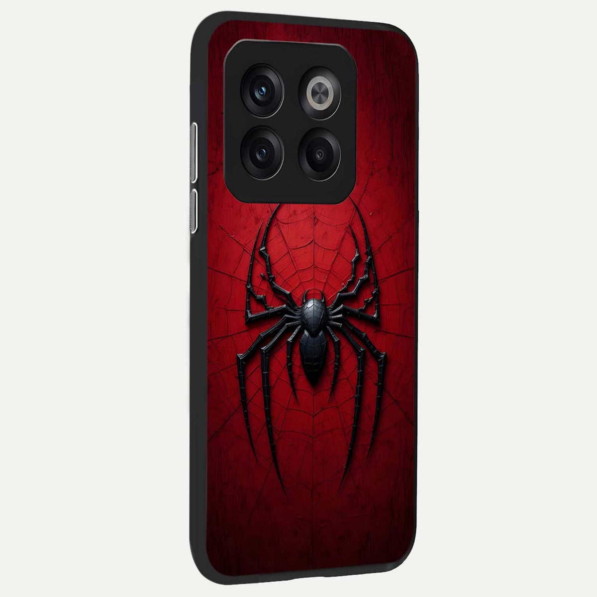 Superhero Web Emblem back cover For OnePlus 10T slim fit glass case with vibrant aesthetic design