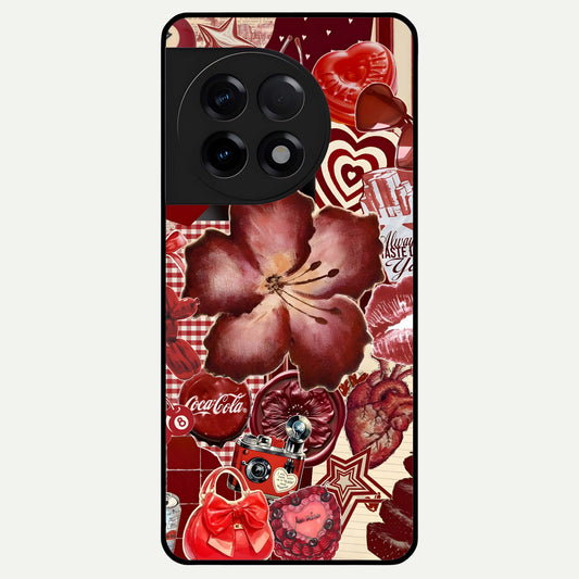  Aesthetic Little Freak Glass Case For OnePlus 11R back cover – full design glossy printed glass finish