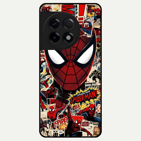  Aesthetic Wonder Spider Glass Case For OnePlus 11R back cover – full design glossy printed glass finish
