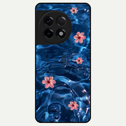  Bloom Thread Art Glass Case For OnePlus 11R back cover – full design glossy printed glass finish