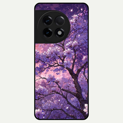  Blossom Tree Glass Case For OnePlus 11R back cover – full design glossy printed glass finish