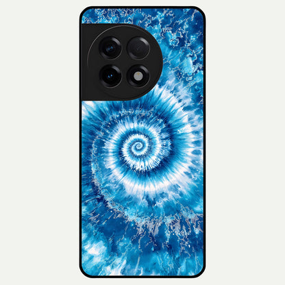  Blue Galaxy Wave Glass Case For OnePlus 11R back cover – full design glossy printed glass finish
