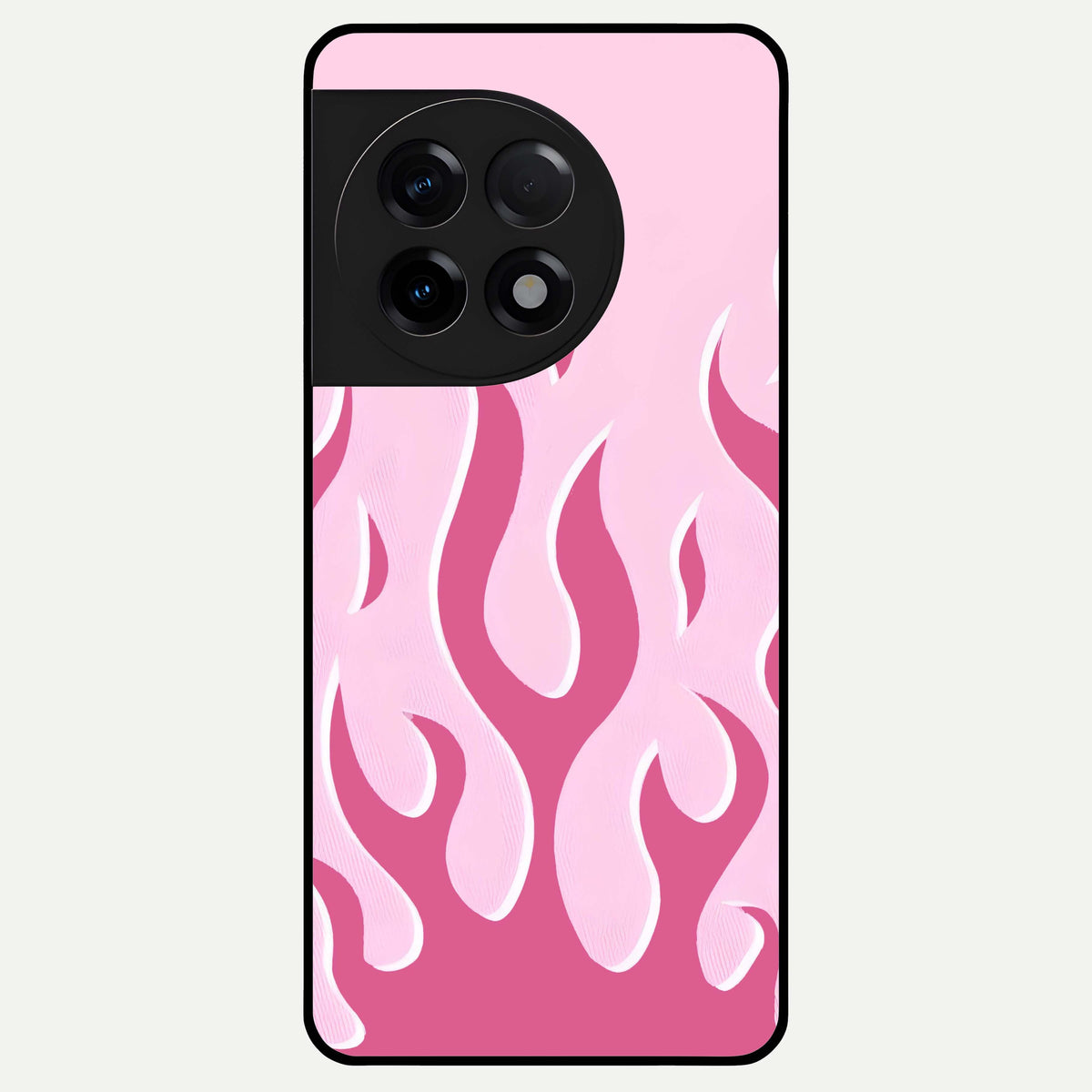  Blush Flame Energy Glass Case For OnePlus 11R back cover – full design glossy printed glass finish