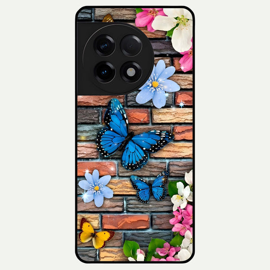  Brick Bloom Flight Glass Case For OnePlus 11R back cover – full design glossy printed glass finish