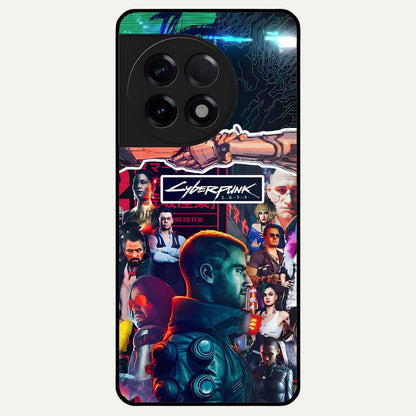  CYBERPUNK Legacy Glass Case For OnePlus 11R back cover – full design glossy printed glass finish