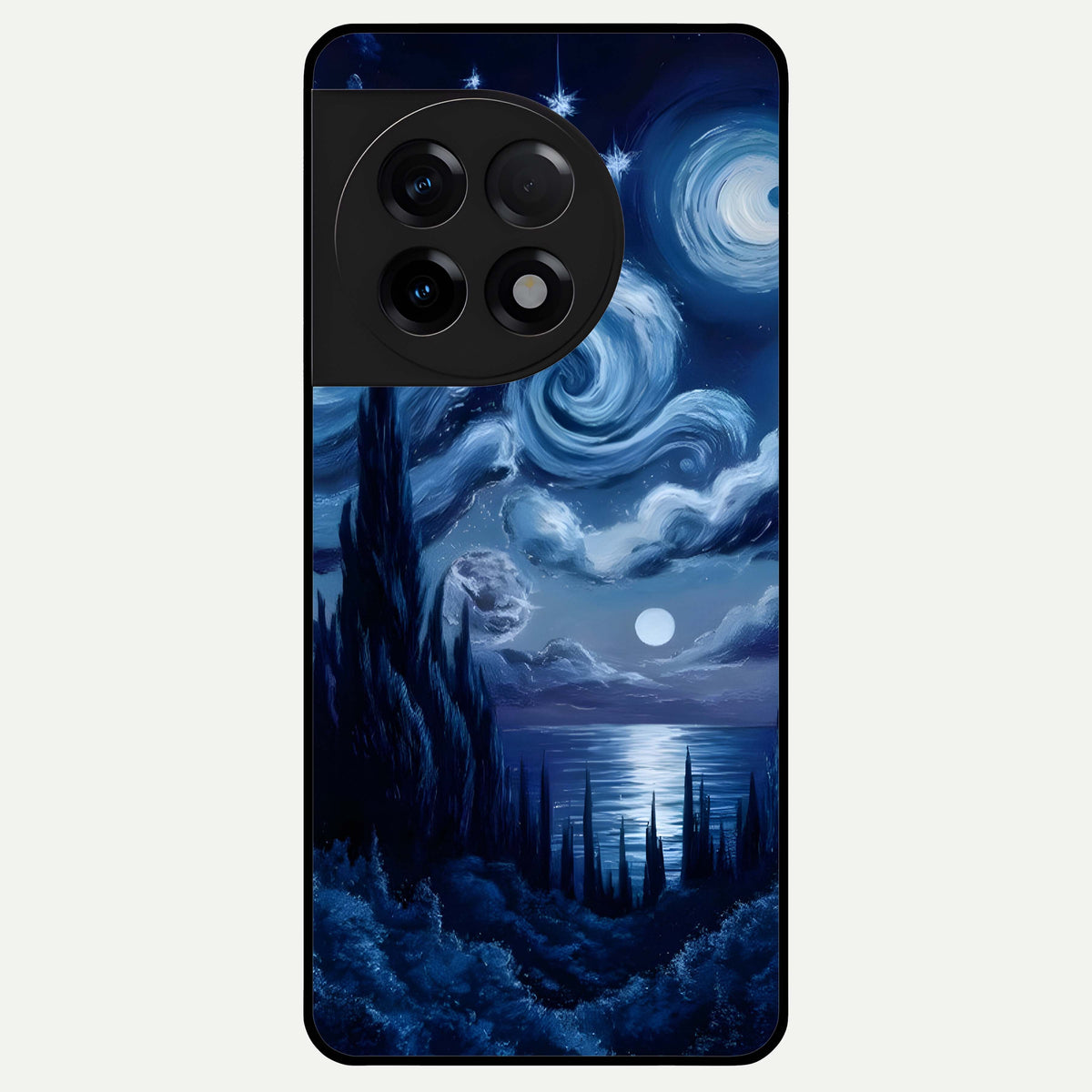 Celestial Dream Van Gogh Glass Case For OnePlus 11R back cover – full design glossy printed glass finish