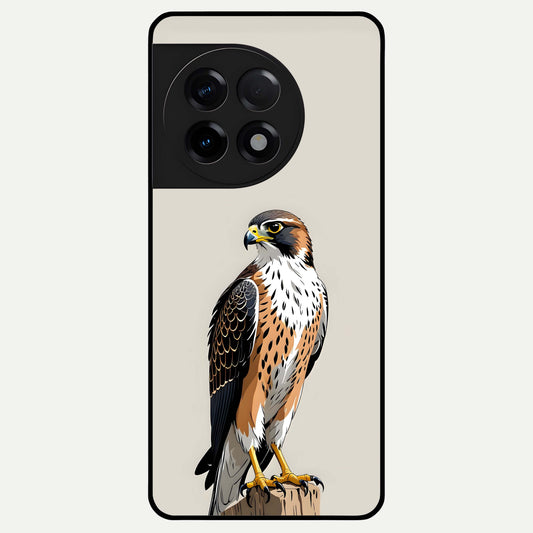  Clever Eagle Glass Case For OnePlus 11R back cover – full design glossy printed glass finish