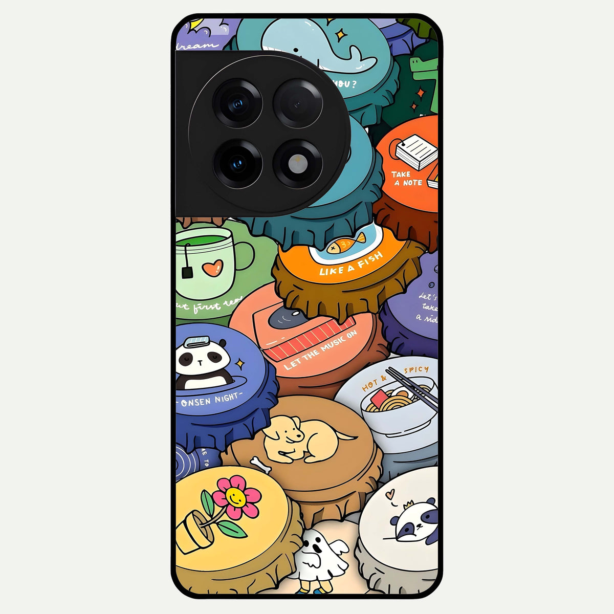  Coins Patterns Glass Case For OnePlus 11R back cover – full design glossy printed glass finish