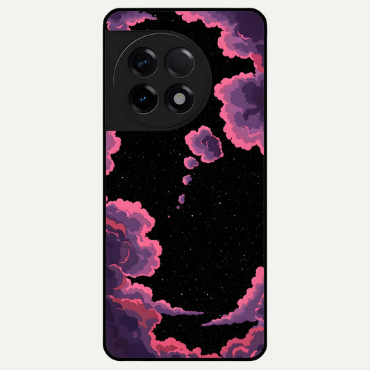  Cosmic Cloud Journey Glass Case For OnePlus 11R back cover – full design glossy printed glass finish