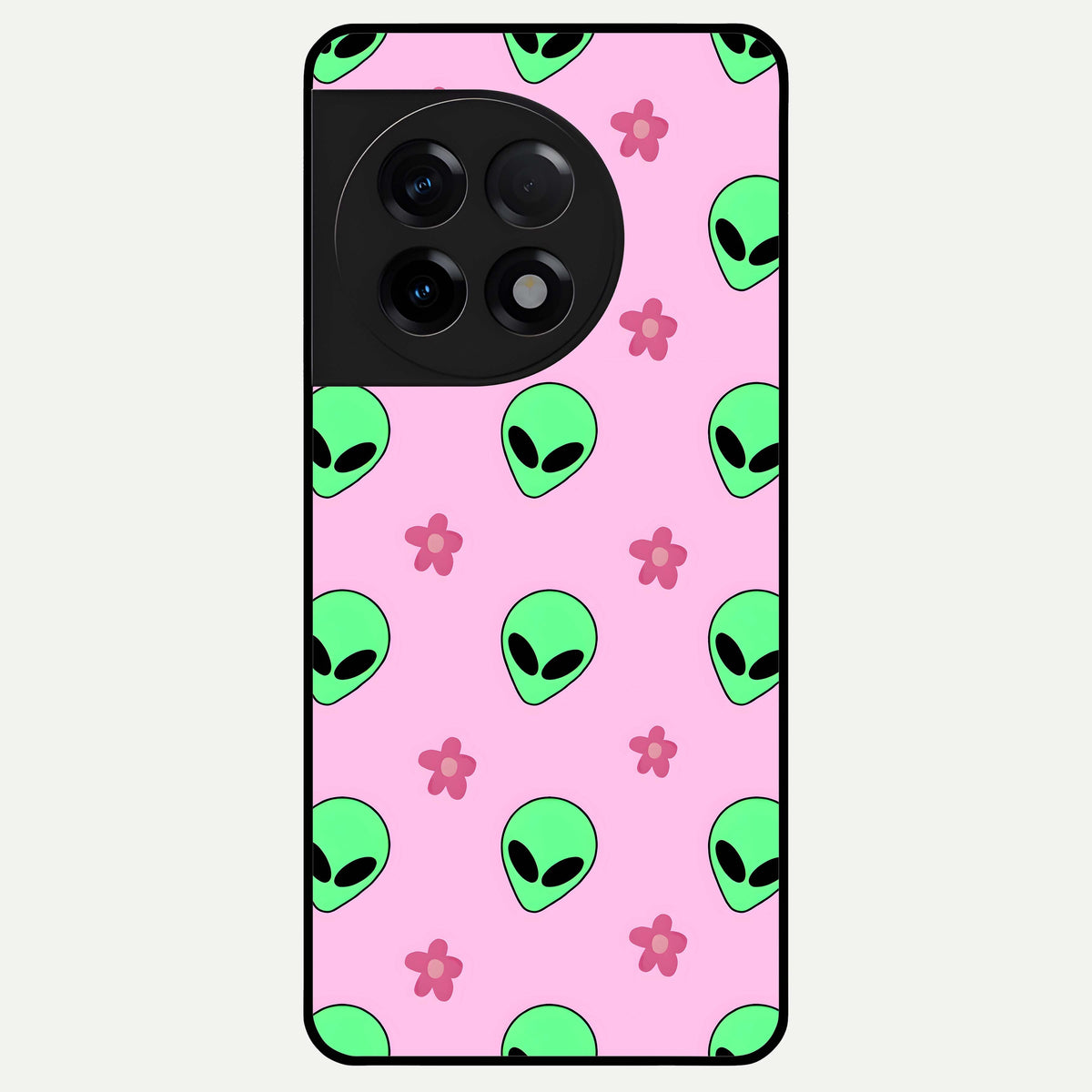  Cosmic Cute Crush Glass Case For OnePlus 11R back cover – full design glossy printed glass finish