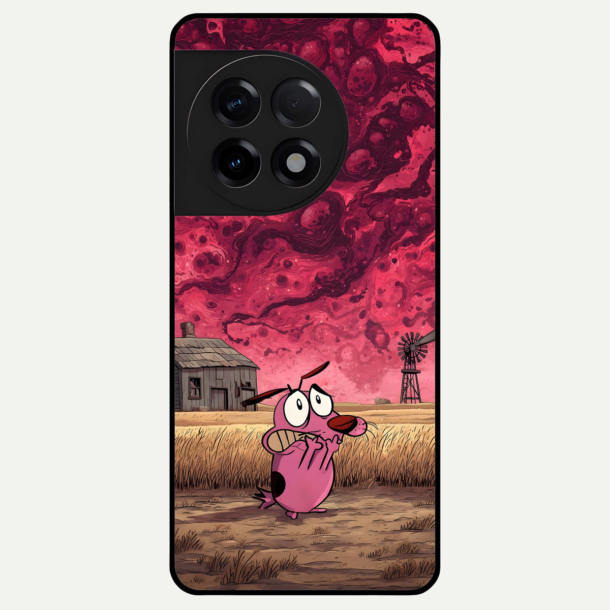  Courage Under Sky Glass Case For OnePlus 11R back cover – full design glossy printed glass finish