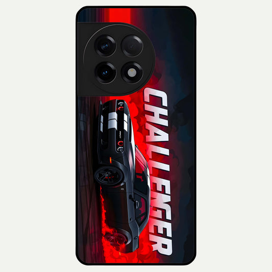  Crimson Challenger Fury Glass Case For OnePlus 11R back cover – full design glossy printed glass finish