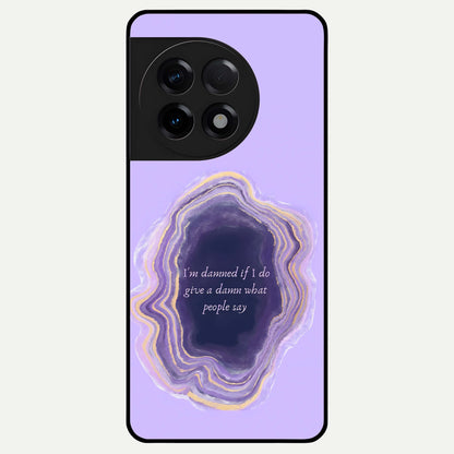  Damned People Quote Glass Case For OnePlus 11R back cover – full design glossy printed glass finish