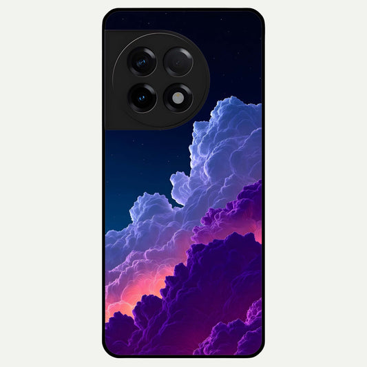  Dreamy Cloud Skies Glass Case For OnePlus 11R back cover – full design glossy printed glass finish
