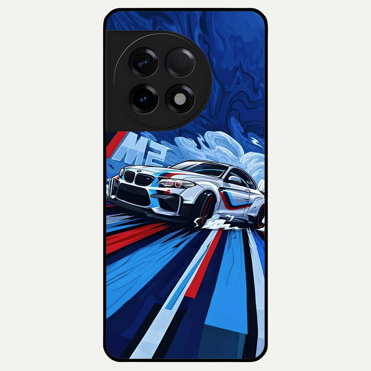  Drift Power Rush Glass Case For OnePlus 11R back cover – full design glossy printed glass finish