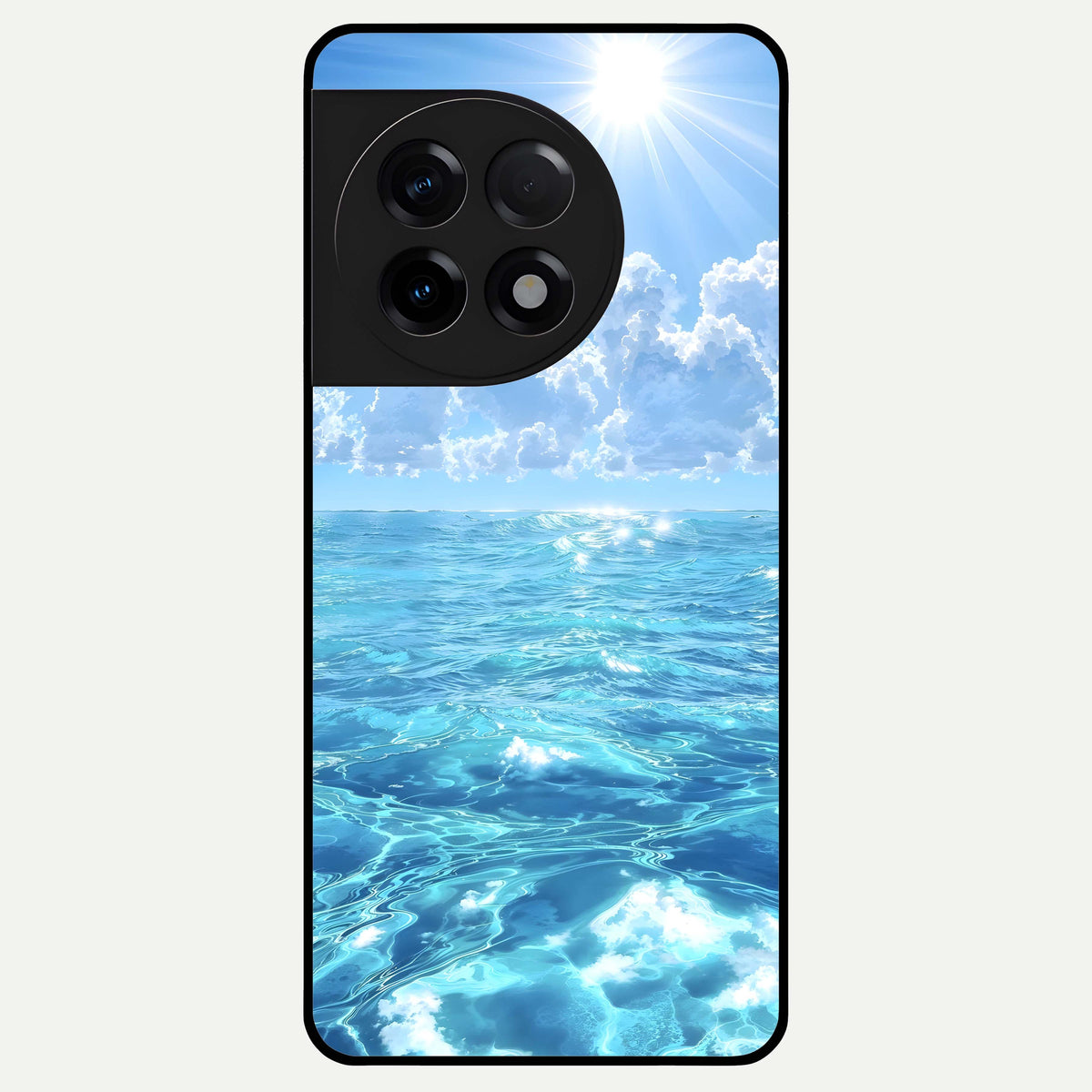 Endless Ocean Horizon Glass Case For OnePlus 11R back cover – full design glossy printed glass finish